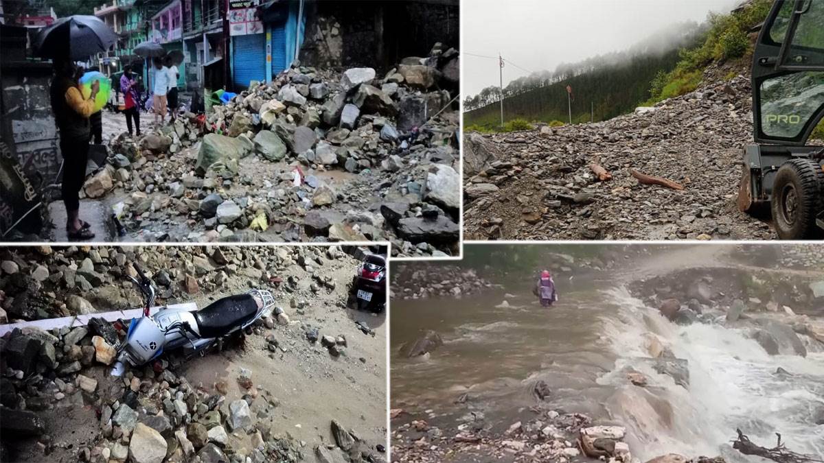 Heavy Rain in Uttarakhand : उत्‍तरकाशी में कई घरों में घुसा मलबा