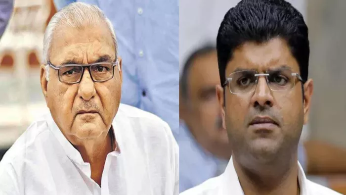 पूर्व CM भूपेंद्र हुड्डा ने दुष्यंत चौटाला पर कसा तंज (फाइल फोटो)।
