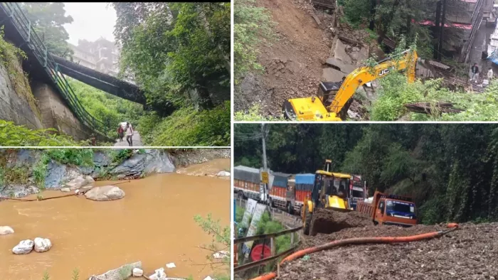 हिमाचल प्रदेश में भारी वर्षा के कारण जन जीवन प्रभावित