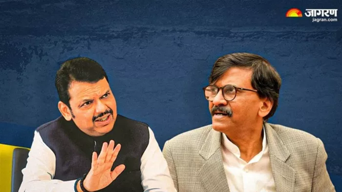 सीएम फडणवीस ने उद्धव ठाकरे पर साधा निशाना तो संजय राउव ने किया पलटवार।(फोटो सोर्स: जागरण ग्राफिक्स)