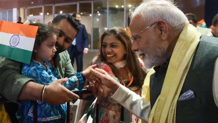 ब्राजील की राजधानी रियो डी जनेरियो में पीएम मोदी का भव्य स्वागत। फोटो- एक्स