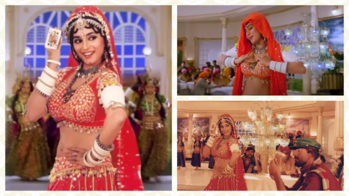 Madhuri Dixit and Sanjay Dutt Still from 'Choli ke Neeche Kya Hai' Song