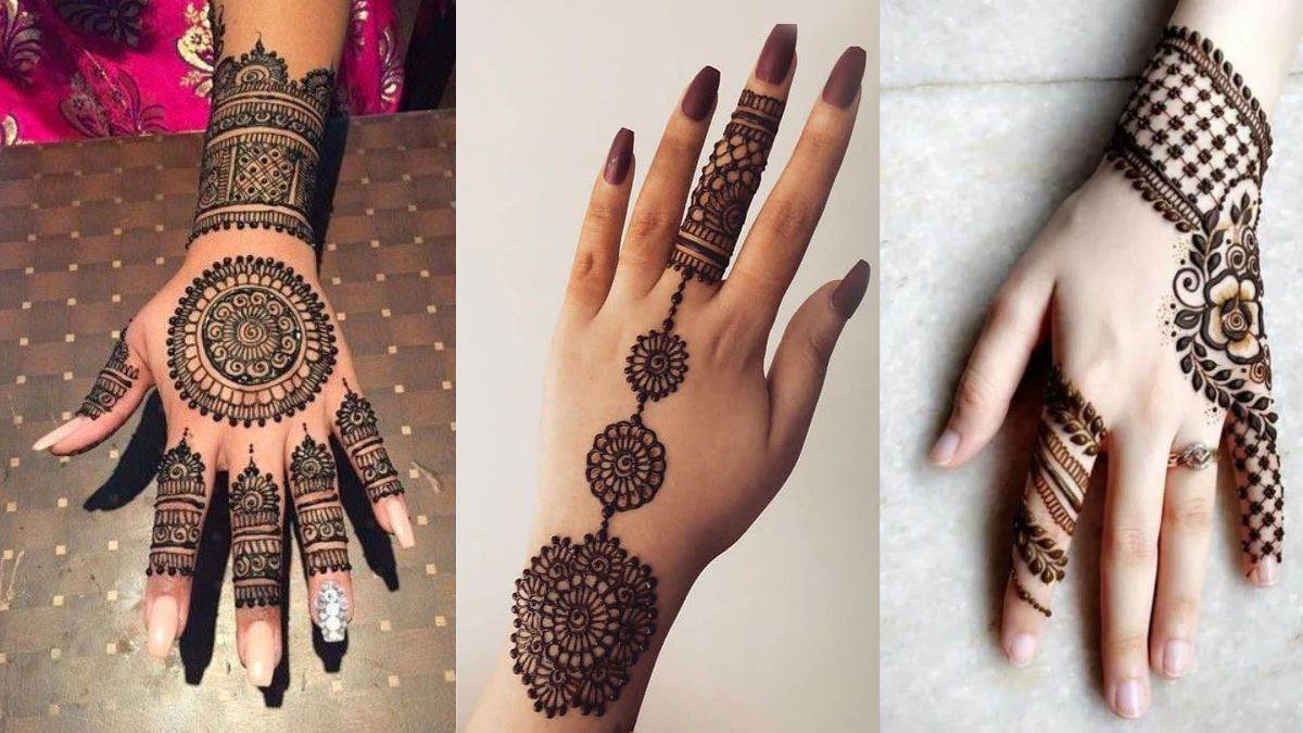 back hand mehndi design will enhance the beauty of hands on hariyali teej 2024 see simple designs that can be applied quickly