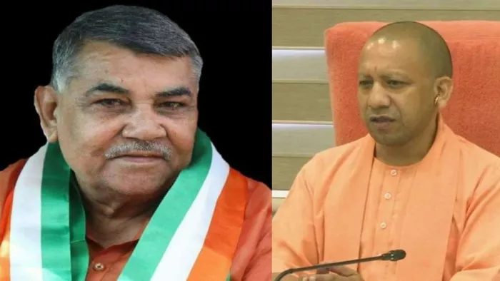 भाजपा के विधायक चौ. बाबूलाल और सीएम योगी। फाइल
