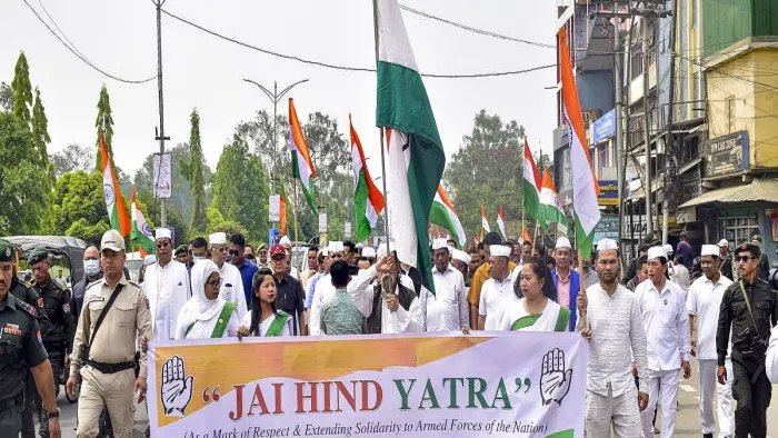 आठ से प्रदेश में जय हिंद यात्रा निकालेगी पार्टी