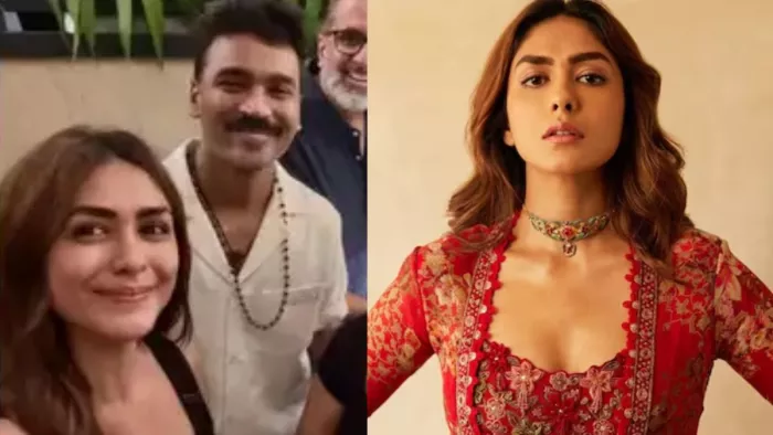 धनुष के साथ स्पॉट हुईं मृणाल ठाकुर (फोटो-एक्स)