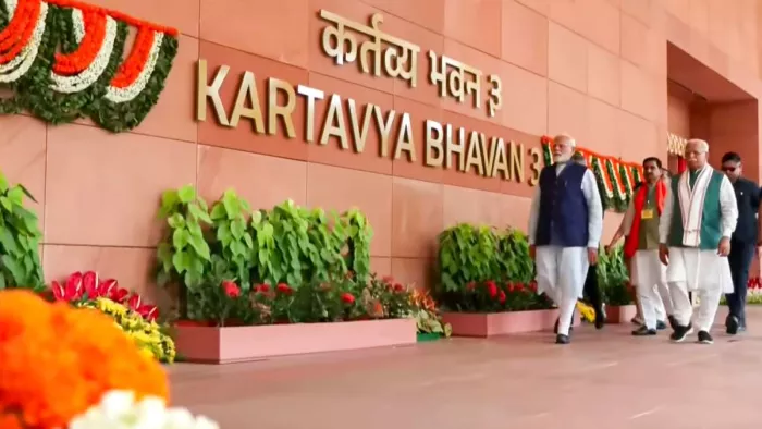 पीएम मोदी ने कर्तव्य भवन का किया उद्घाटन। फोटो- पीटीआई