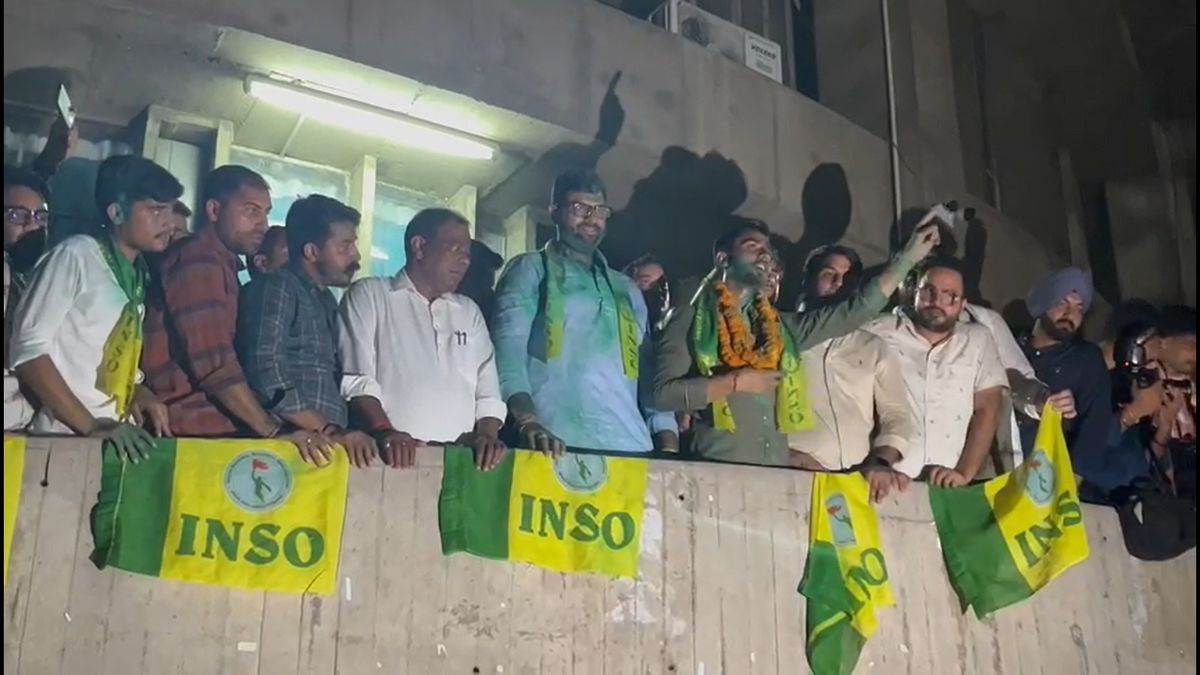 pu student union elections inso hoists the flag of victory in pu deepak goyat becomes general secretary broke my own record