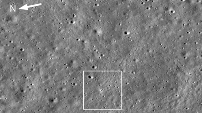 NASA उपग्रह द्वारा ली गई चंद्रयान-3 लैंडिंग स्थल की तस्वीर