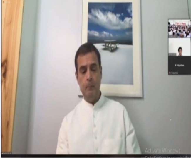 rahul gandhi virtual unveils statue of former haryana chief minister chaudhary bhajanlal in adampur