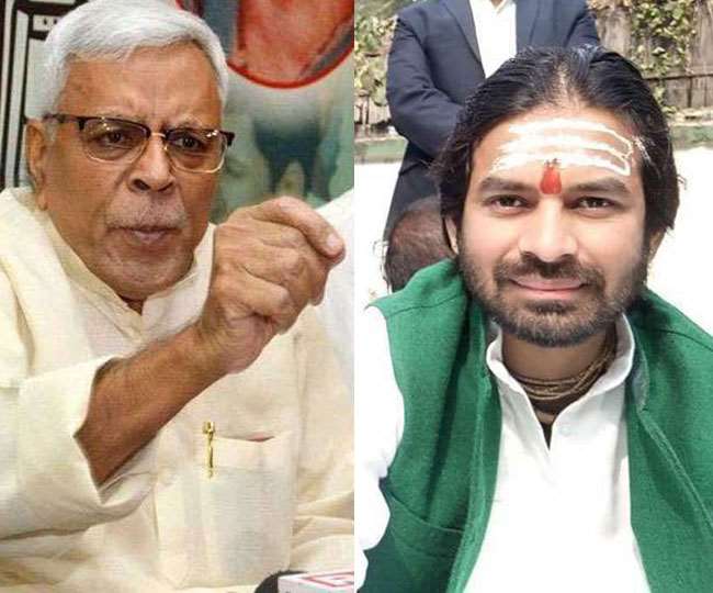 शिवानंद तिवारी और तेजप्रताप यादव। फाइल फोटो
