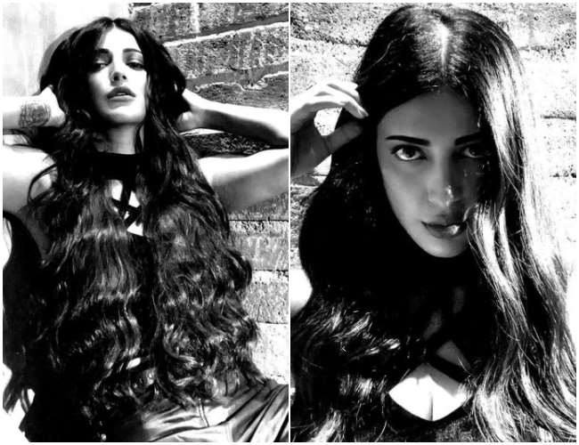 Shruti Haasan monochrome photoshoot. Photo- Instagram/Shruti Haasan