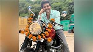 Actor Kartik Aaryan Gives Best Wishes With His Royal Enfield Classic 350