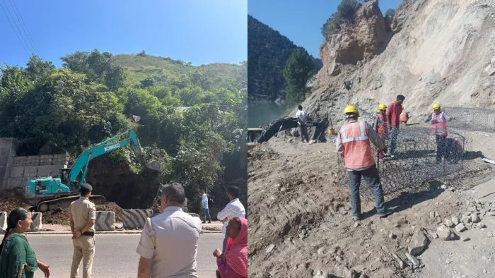 NHAI ने शुरू किया क्षतिग्रस्त फोरलेन बनाने का काम