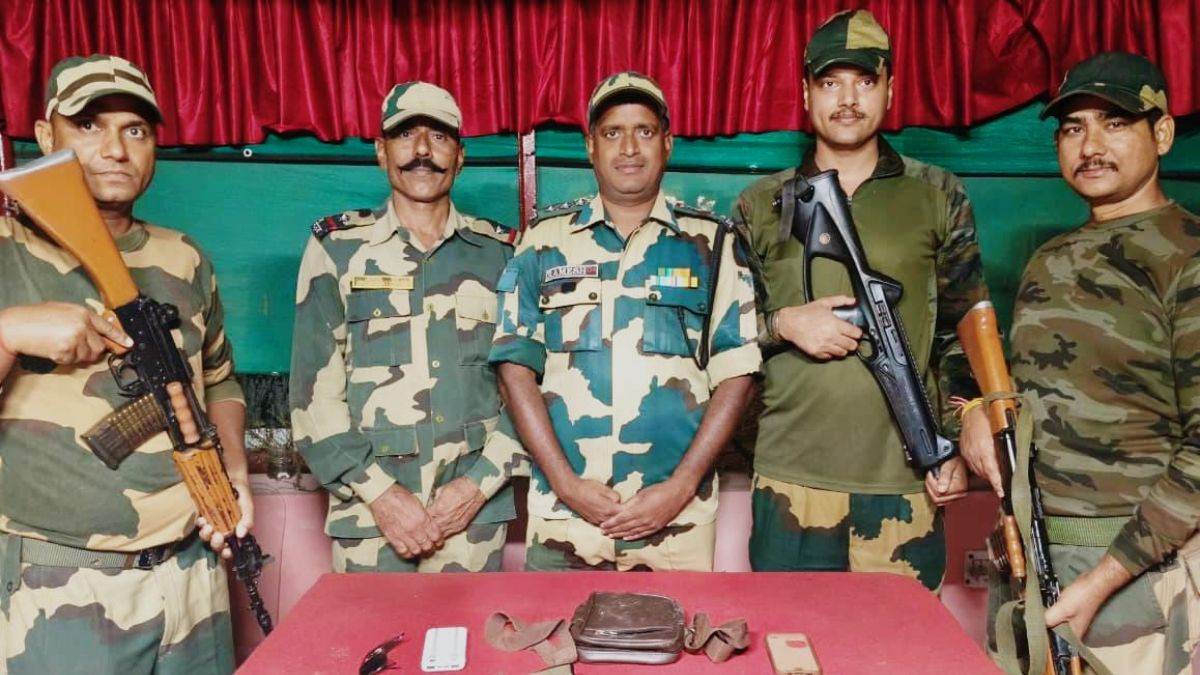 bsf recovers two pistols at amritsar border suspected to have been dropped by pakistani drone