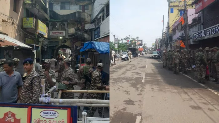 कटक हिंसा के बाद एक्शन में पुलिस। (फोटो जागरण)
