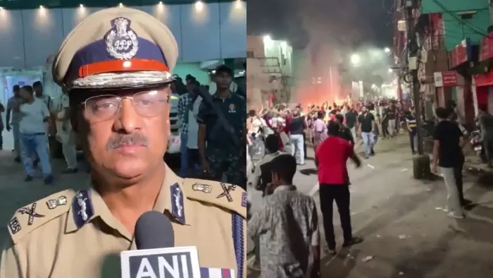 ओडिशा के पुलिस महानिदेशक (DGP) योगेश बहादुर खुरानिया व हिंसा करते लोग। (जागरण)