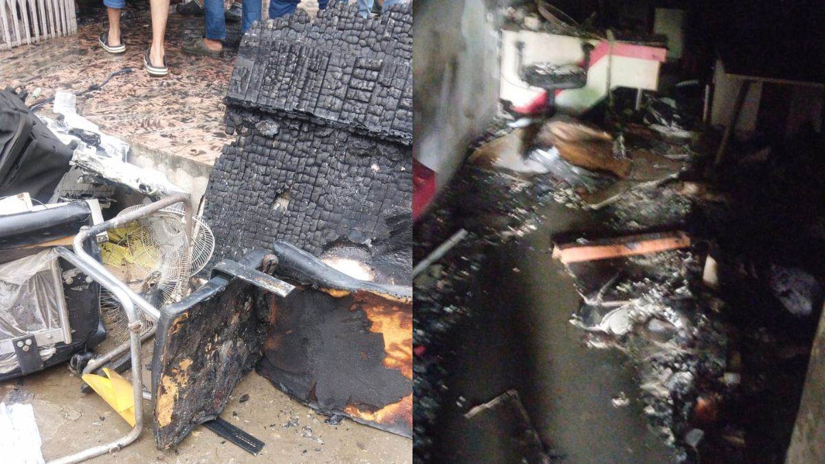 west champaran news fire broke out in the post payment bank of the head post office