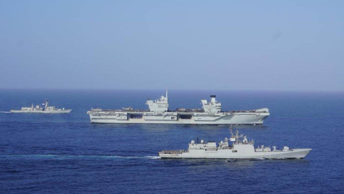 india and uk navies conduct joint exercise in indian ocean