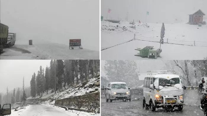 मौसम विभाग ने 5 से 7 अक्टूबर तक बारिश और बर्फबारी की संभावना जताई है।