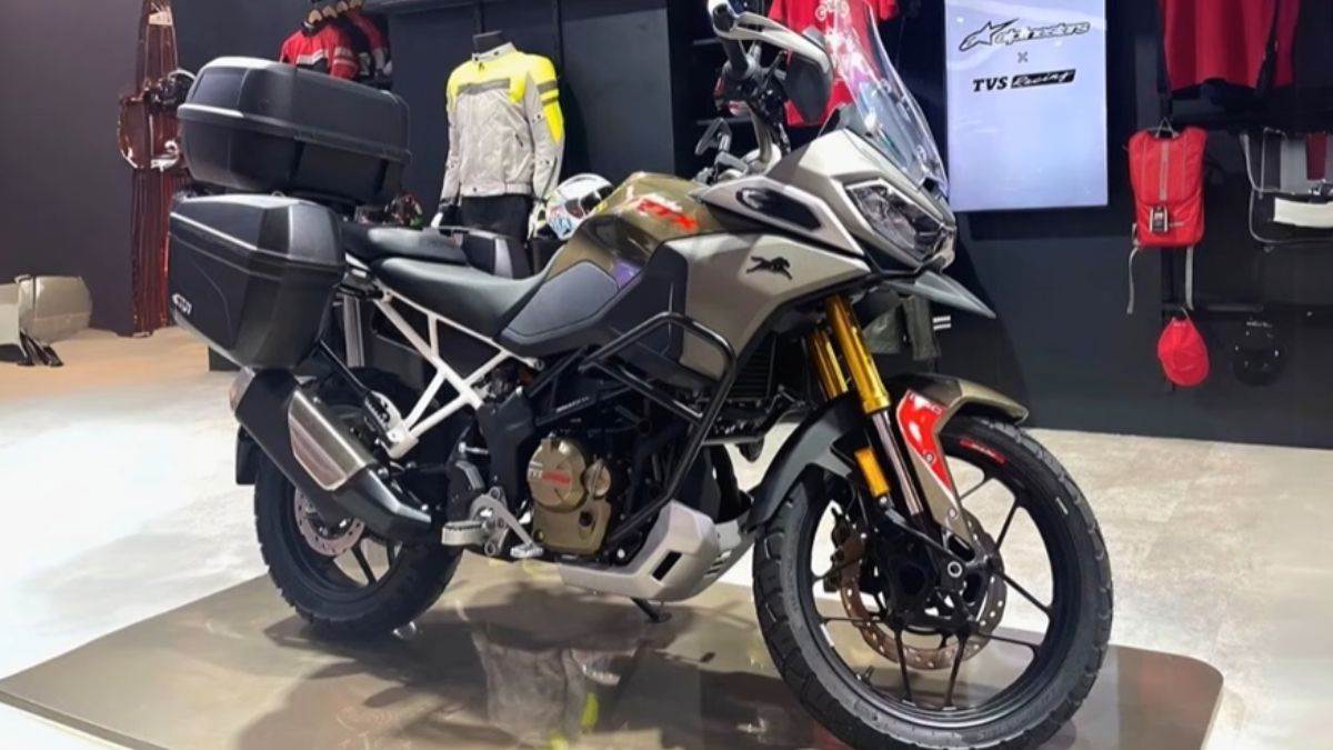 upcoming tvs apache rtx 300 adventure bike launch soon see specs and features