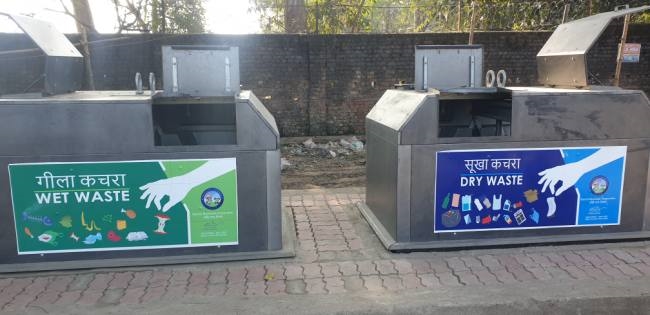 people started putting garbage in the smart dustbin installed in the capital the stench rising due to lack of lifting
