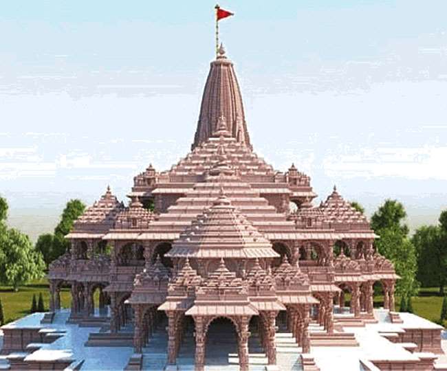 अयोध्या में श्रीराम जन्मभूमि पर निर्माणाधीन श्रीराम मंदिर का प्रारूप। फाइल