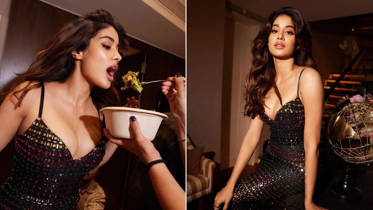 Janhvi Kapoor Pics: लेटेस्ट तस्वीरों में जाह्नवी कपूर का दिखा फूडी अंदाज,  किलर लुक से जीता फैंस का दिल - Janhvi Kapoor so foodie in her latest pics  goes viral see here