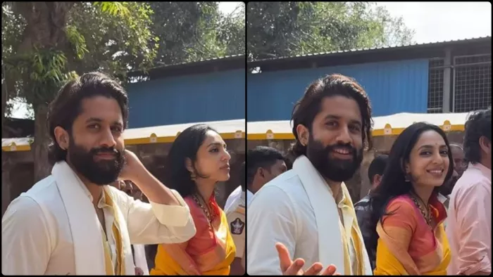 शादी के बाद पहली बार दिखे नागा चैतन्य और शोभिता धुलिपाला। फोटो क्रेडिट- इंस्टाग्राम