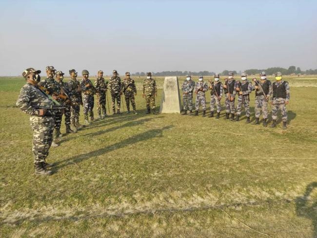 combined march past of ssb and nepal force on the indo nepal border