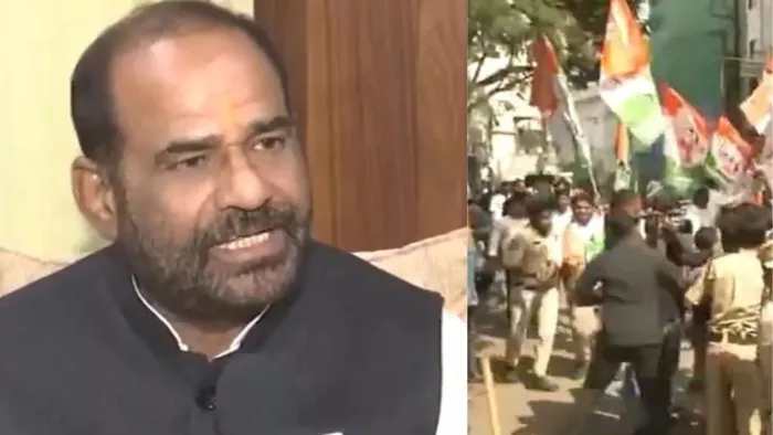 रमेश बिधूड़ी के बयान के खिलाफ कांग्रेस का तेलंगाना में प्रदर्शन (फाइल फोटो)