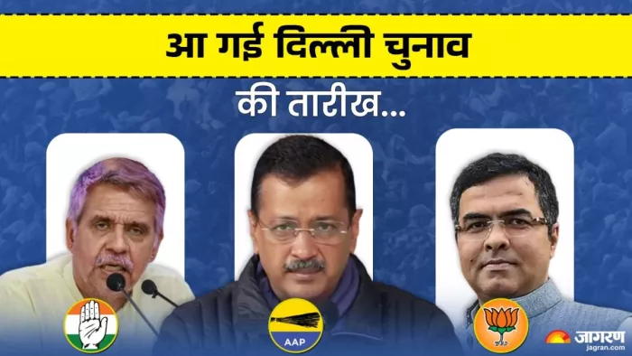 चुनाव आयोग ने दिल्ली चुनाव का कार्यक्रम घोषित कर दिया है। फोटो- जागरण ग्राफिक्स