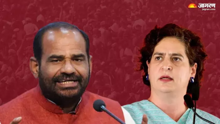 कालकाजी से भाजपा प्रत्याशी रमेश बिधूड़ी और कांग्रेस नेता प्रियंका गांधी। फोटो- जागरण ग्राफिक्स