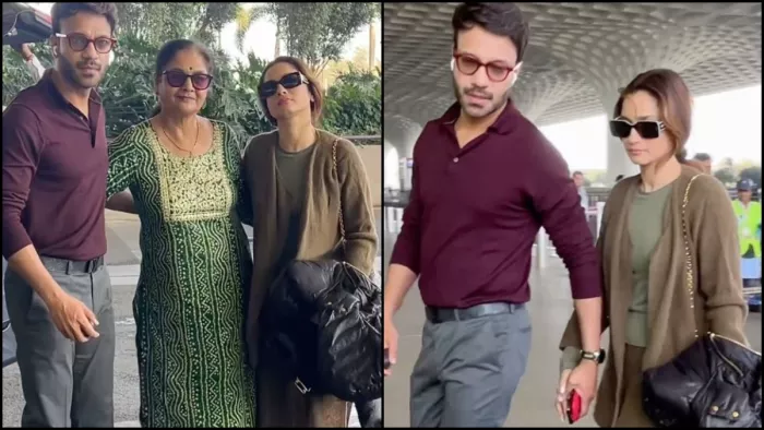 विक्की के साथ ससुराल के लिए रवाना हुईं अंकिता लोखंडे। फोटो क्रेडिट- इंस्टाग्राम