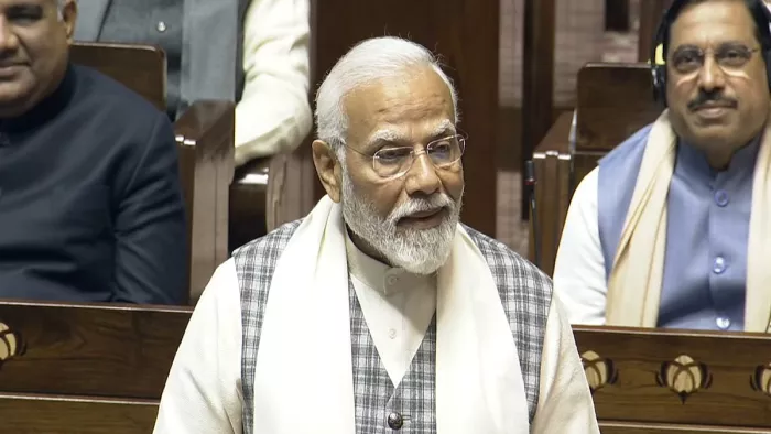 Parliament Budget Session LIVE: Rajya Sabha में राष्ट्रपति के अभिभाषण का पीएम मोदी ने दिया जवाब (फोटो संसद टीवी)