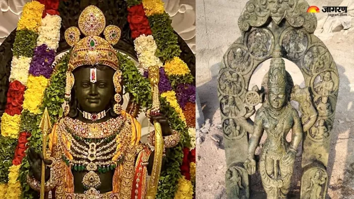 कृष्णा नदी में भगवान विष्णु की प्राचीन प्रतिमा मिली