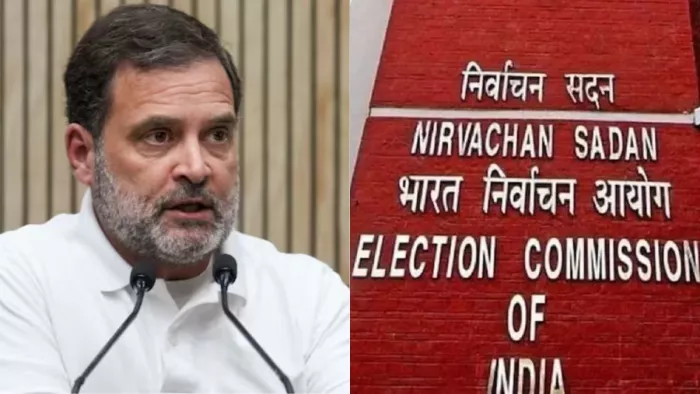 राहुल गांधी के आरोपों पर चुनाव आयोग का जवाब। (फोटो- इंटरनेट मीडिया)