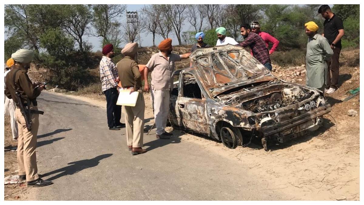 Bathinda News: रहस्यमय तरीके से हादसे में कार पूरी तरह जलकर राख, जांच