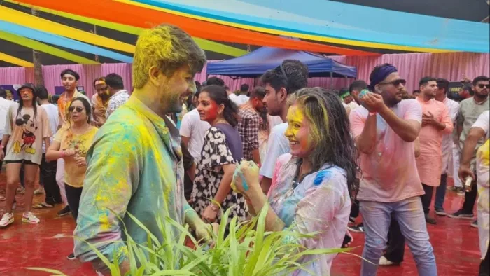 Holi Celebration, Sumbul And Fahmaan Holi, Sumbul Touqeer And Fahmaan khan, Sumbul Holi Celebration, Holika Dahan 2023, Holi 2023