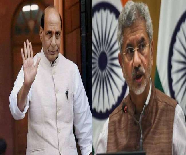 रक्षा मंत्री राजनाथ सिंह और विदेश मंत्री एस जयशंकर की फाइल फोटो