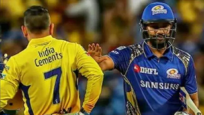 mi vs csk playing xi चेन्नई सुपरकिंग्स बनाम मुंबई इंडियंस। धोनी रोहित फाइल फोटो