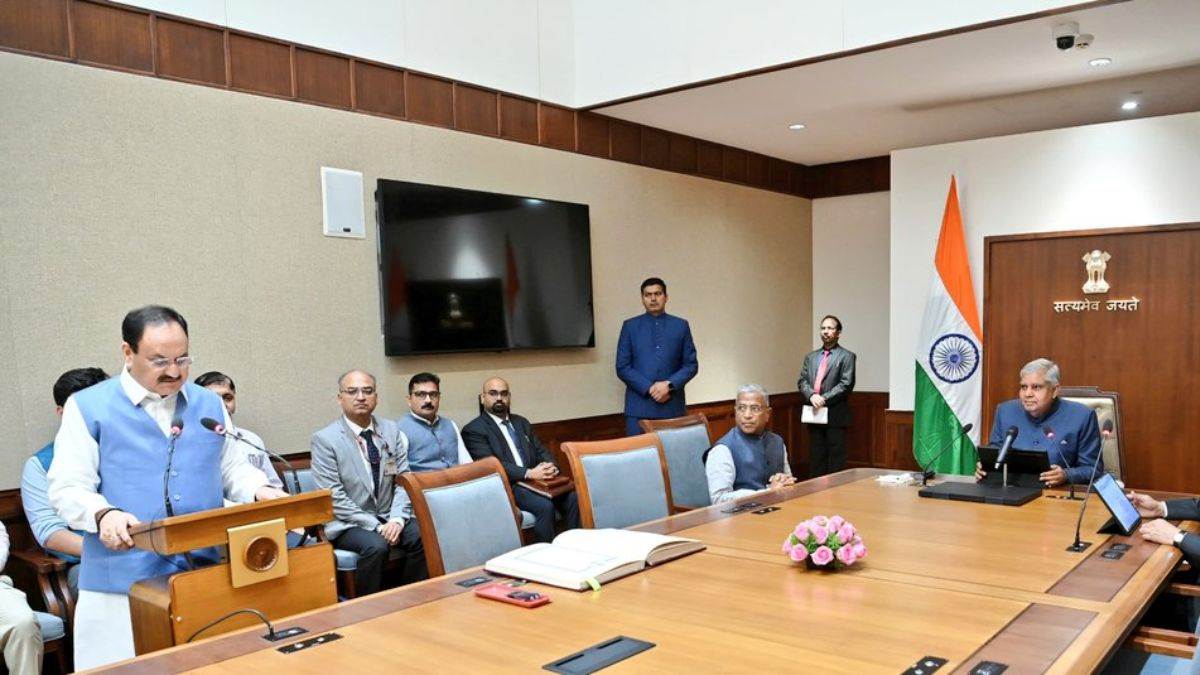 bjp national president jp nadda took oath as rajya sabha members
