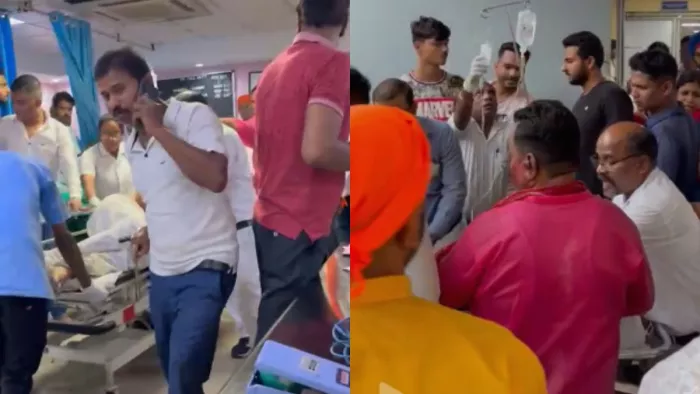घटना के बाद घायलों का अस्पताल में चल रहा इलाज। (जागरण)