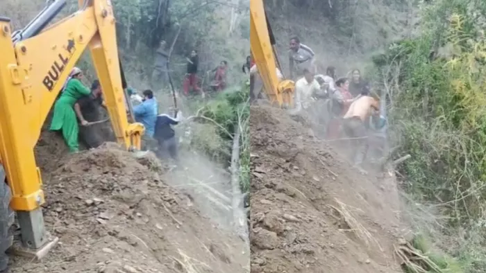 सिरमौर के राजगढ़ में दो गुटों में खूनी संघर्ष। वीडियो से ली गई फोटो