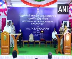 पुडुचेरी के मुख्यमंत्री बने एन.रंगास्वामी, उपराज्यपाल सुंदरराजन ने दिलाई शपथ