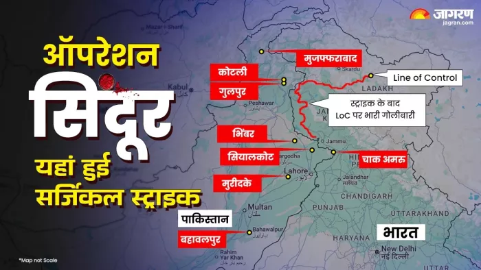 Operation Sindoor भारत ने पाक के आतंकी ठिकाने किए तबाह। (फोटो- जागरण ग्राफिक्स)