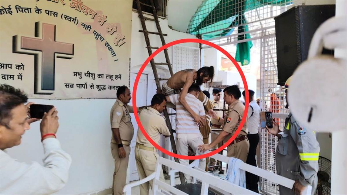 russian tourist rescued from balcony fall in varanasi