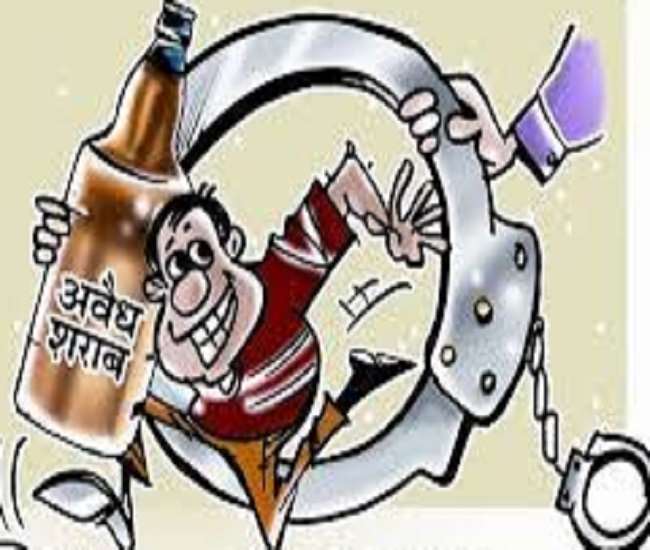 illegal liquor was being sold at the dhaba si and constable suspended
