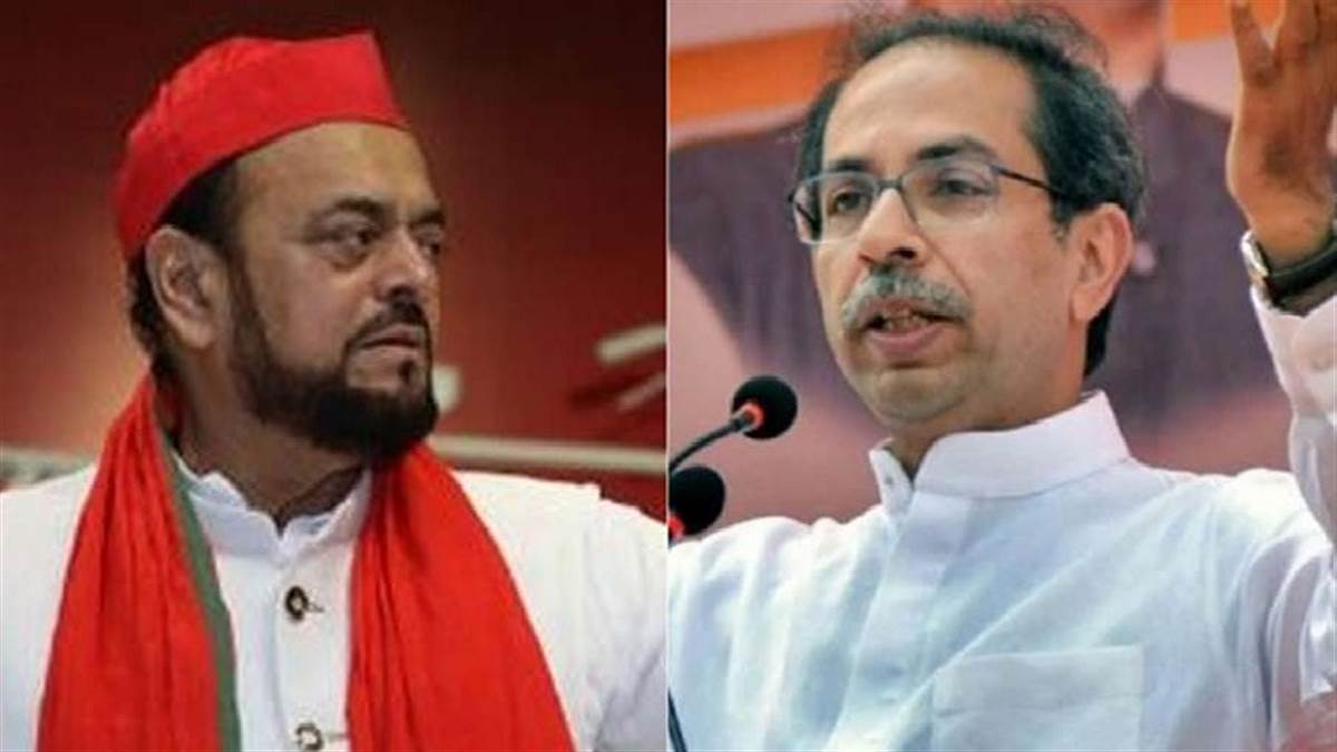 समाजवादी पार्टी के प्रदेश अध्यक्ष अबू आसिम आजमी और मुख्यमंत्री उद्धव ठाकरे।