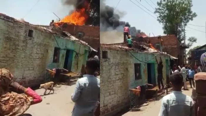 Agra News: आग लगने से दो मासमू बच्चियों की मौत।